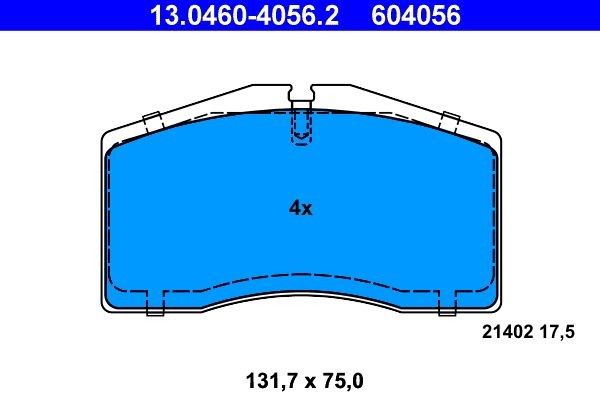 ATE Brake pad set Article number: 13.0460-4056.2 cheaply