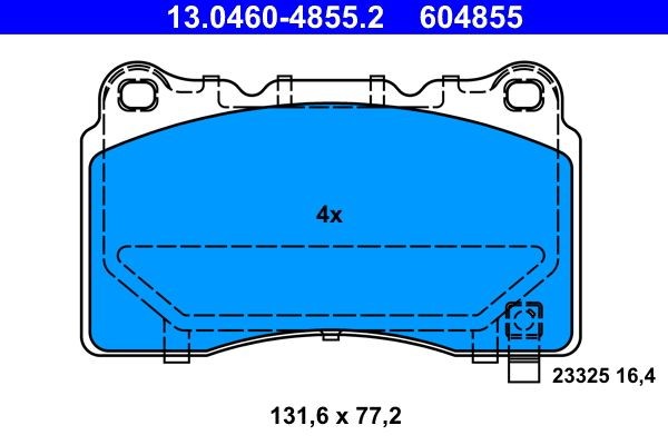 ATE Brake pad set Article number: 13.0460-4855.2 cheaply