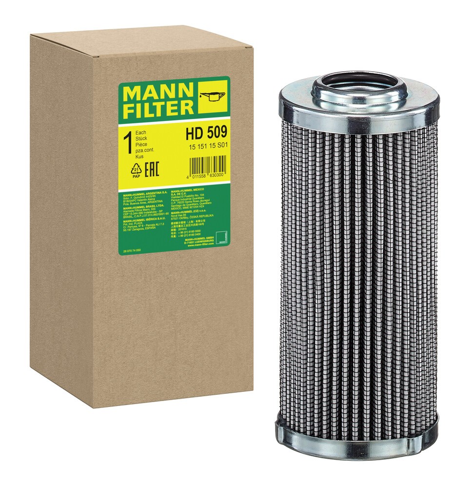 MANN-FILTER Filter, arbejdshydraulik Varenummer: HD 509 billige