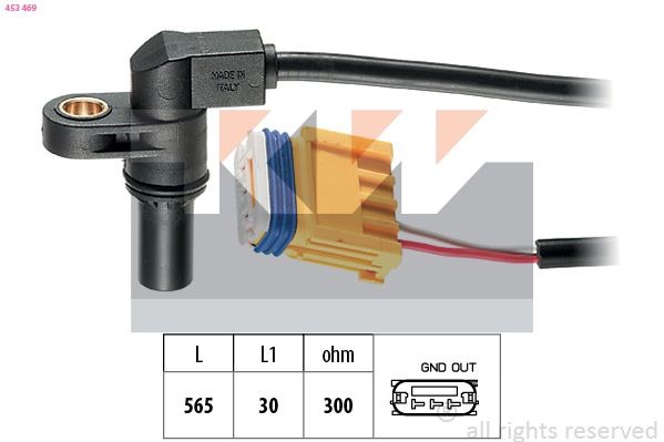 KW 453 469 Sensor de revoluciones, caja automática 307 1.6 BioFlex 109 CV Gasolina/Etanol 2009