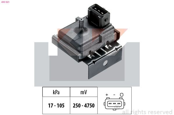 KW Air Pressure Sensor, height adaptation Article number: 493 021 cheaply