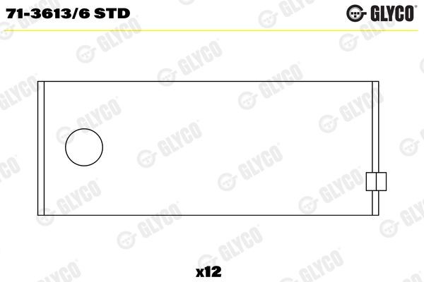 GLYCO Big End Bearings Article number: 71-3613/6 STD cheaply