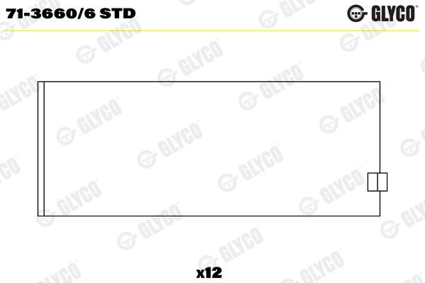 GLYCO Big End Bearings Article number: 71-3660/6 STD cheaply