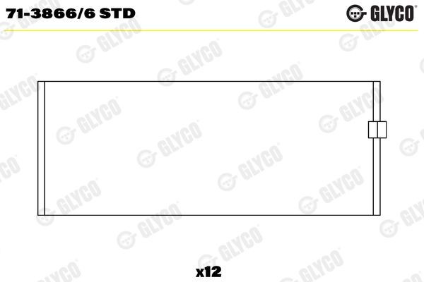 GLYCO Big End Bearings Article number: 71-3866/6 STD cheaply