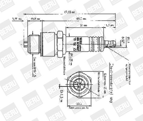 BERU Spark plug Industrial Article number: Z182 cheaply