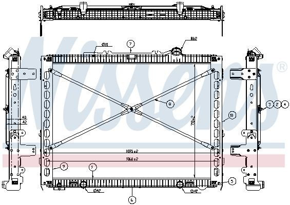 NISSENS Engine radiator Article number: 606152 cheaply