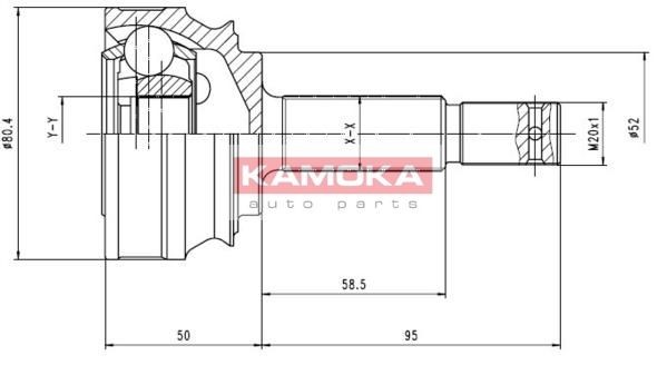KAMOKA Joint kit, drive shaft Article number: 6078 cheaply