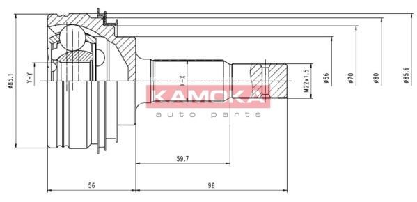 KAMOKA Joint kit, drive shaft Article number: 6100 cheaply