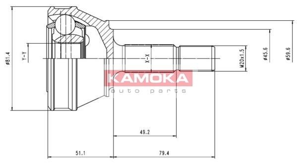 KAMOKA Joint kit, drive shaft Article number: 6158 cheaply