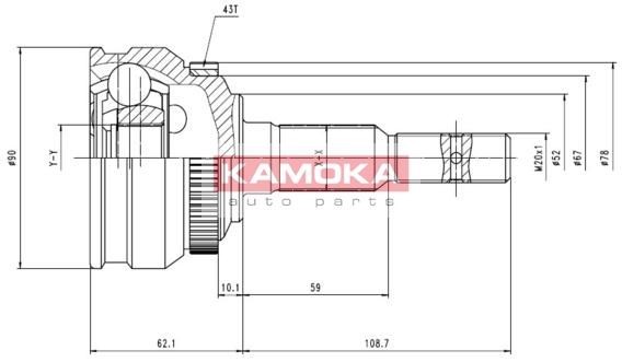 KAMOKA Joint kit, drive shaft Article number: 6254 cheaply
