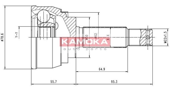 KAMOKA Joint kit, drive shaft Article number: 6284 cheaply