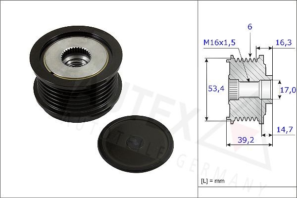 AUTEX Alternator Freewheel Clutch Article number: 654819 cheaply
