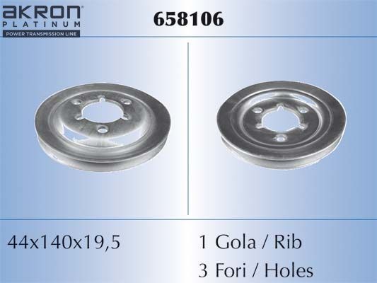 MALÒ Crankshaft pulley Article number: 658106 cheaply