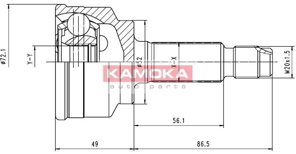KAMOKA Liigendlaager, veovõll Artikli number: 6709 soodsalt
