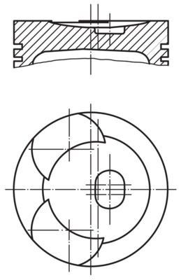 MAHLE ORIGINAL Piston Article number: 676 12 00 cheaply