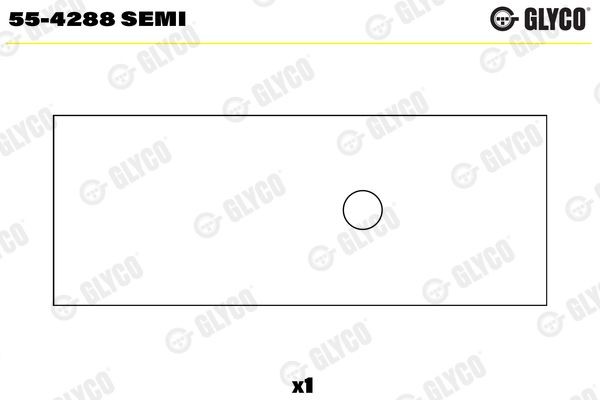 GLYCO 55-4288 SEMI Lejebøsning, plejlstang UNO 1.3 MPI 71 HK Benzin 2006