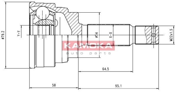 KAMOKA Joint kit, drive shaft Article number: 6916 cheaply