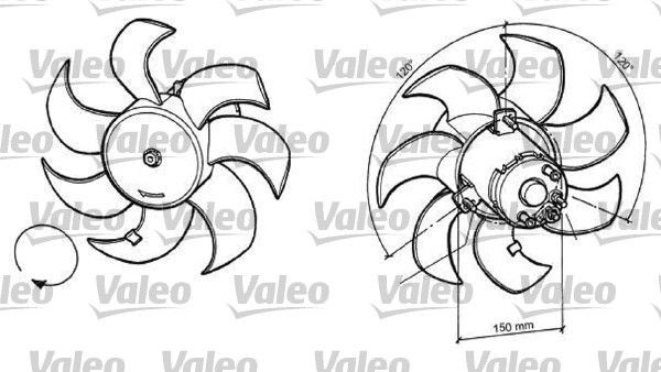 VALEO Fan, radiator Article number: 696049 cheaply