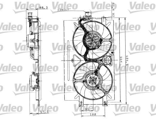VALEO Fan, radiator Article number: 698527 cheaply