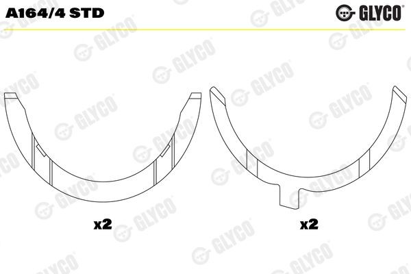 GLYCO Distanceskive, krumtapaksel Varenummer: A164/4 STD billige