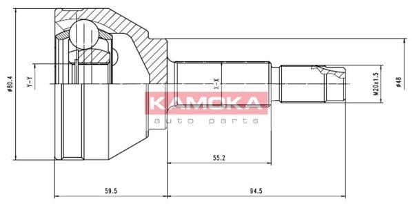 KAMOKA Joint kit, drive shaft Article number: 7008 cheaply
