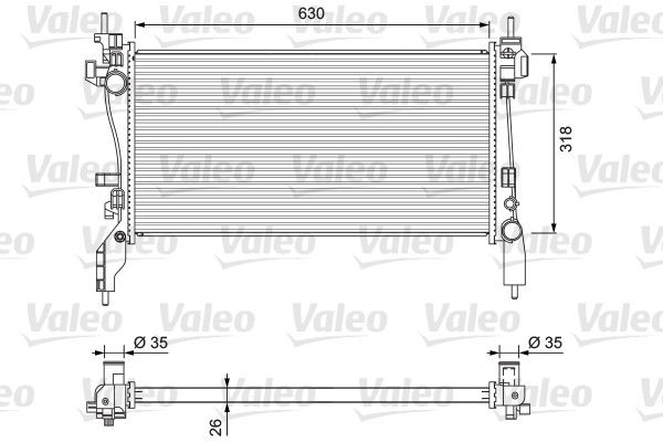 VALEO Engine radiator Article number: 701718 cheaply