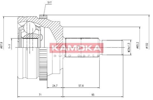 KAMOKA Joint kit, drive shaft Article number: 7090 cheaply