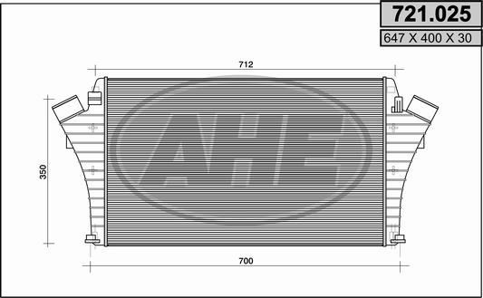 AHE Intercooler Article number: 721.025 cheaply
