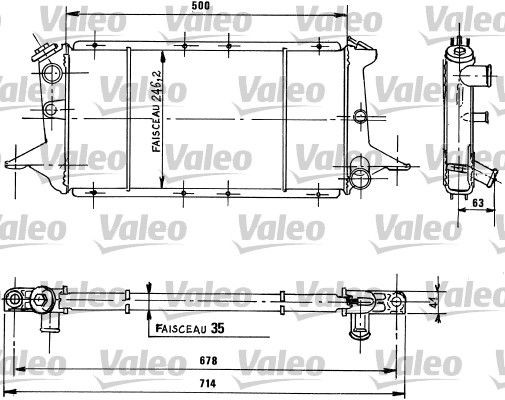 VALEO Engine radiator Article number: 730051 cheaply