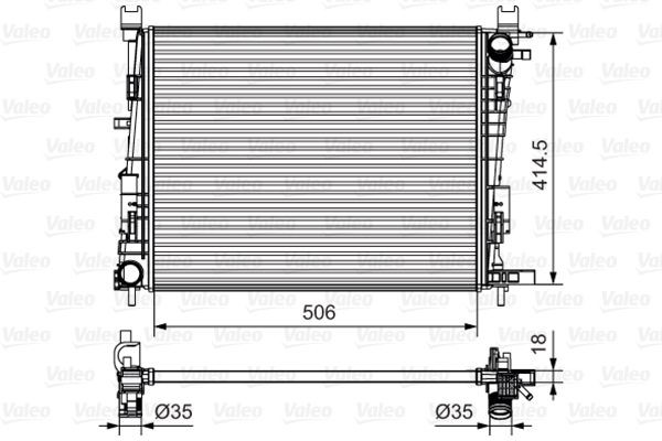 VALEO Engine radiator Article number: 735634 cheaply