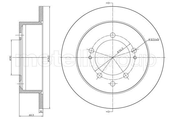 CIFAM Brake disc Article number: 800-1650C cheaply