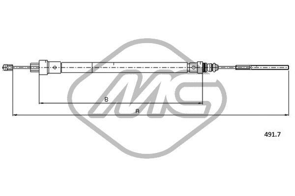Metalcaucho Kit cavi comando, Freno stazionamento Numero articolo: 81340 poco costoso