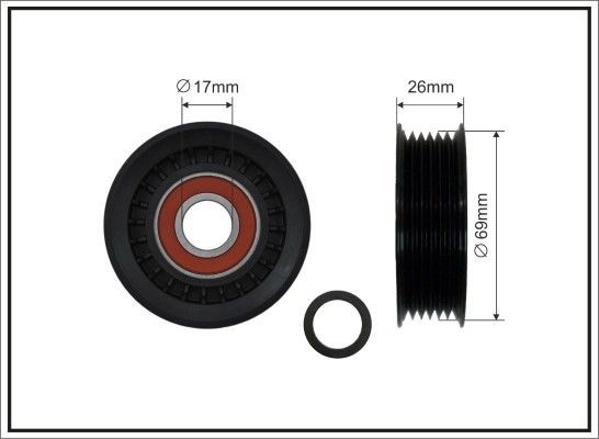 CAFFARO Deflection / Guide Pulley, v-ribbed belt Article number: 84-91 cheaply