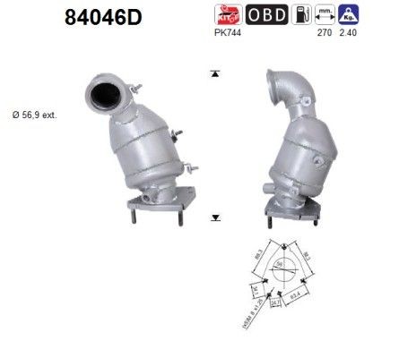 AS Catalytic converter Article number: 84046D cheaply