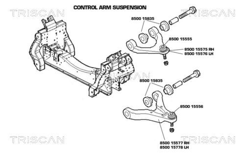 TRISCAN Trailing arm / Suspension arm bush Article number: 8500 15835 cheaply