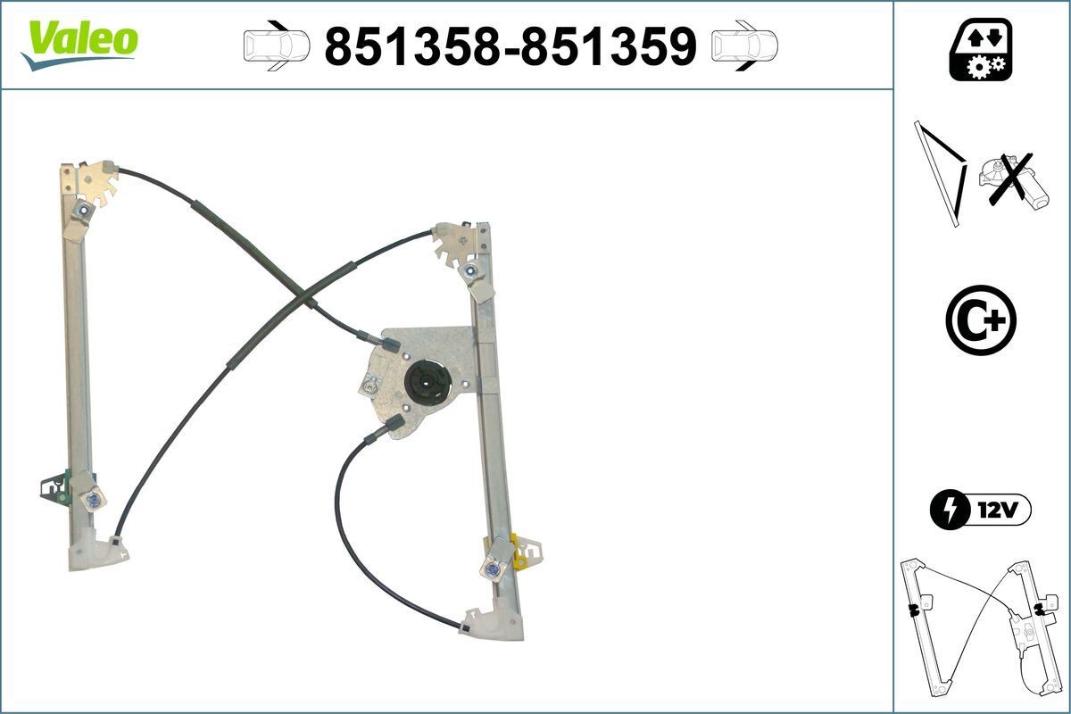 VALEO Window regulator Article number: 851358 cheaply