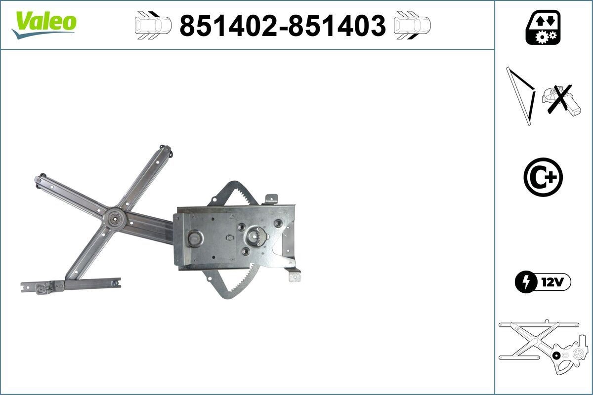 VALEO Window regulator Article number: 851402 cheaply