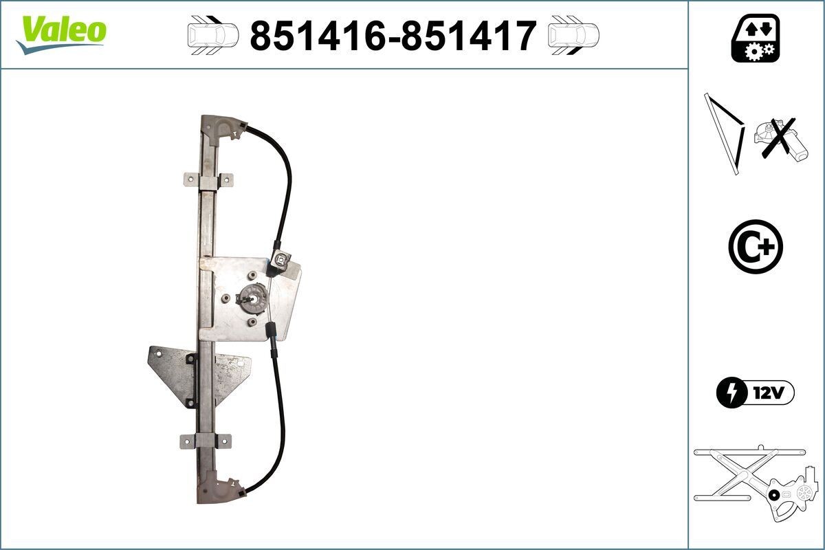 VALEO Window regulator Article number: 851416 cheaply