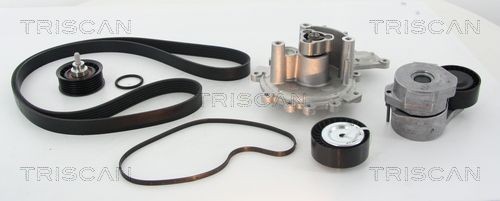 TRISCAN Pompe à eau+Jeu de courroie trapézoïdale à nervures UGS: 8642 100504 à peu de frais