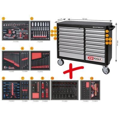 KS TOOLS Verktygssvagn Artikelnummer: 878.16321 billigt