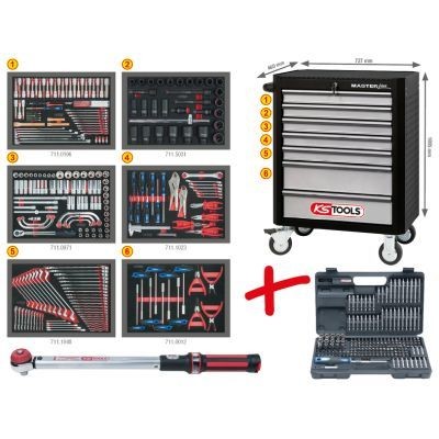 KS TOOLS Verktygssvagn Artikelnummer: 878.7500 billigt