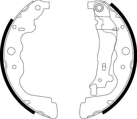 HELLA Brake Shoe Set Article number: 8DB 355 000-301 cheaply