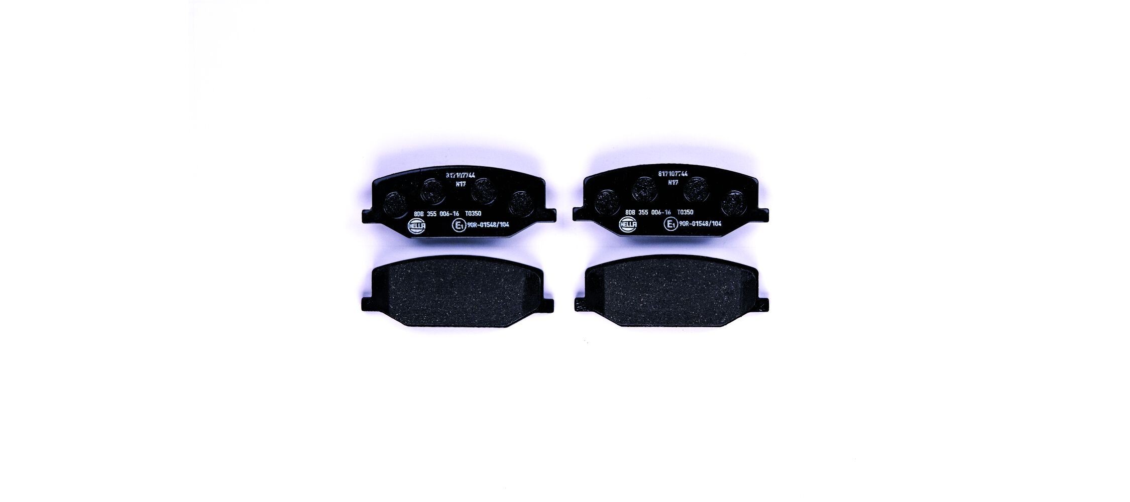 HELLA Brake pad set Article number: 8DB 355 006-161 cheaply