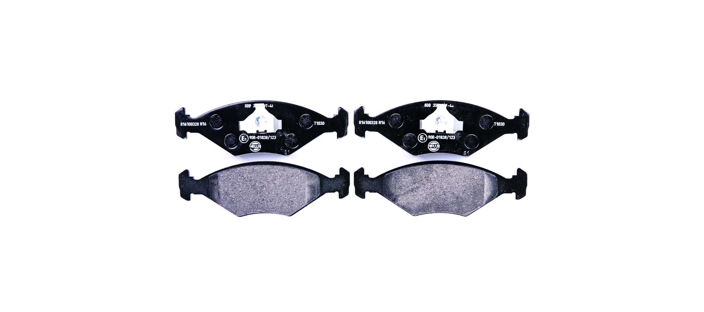 HELLA Brake pad set Article number: 8DB 355 007-441 cheaply