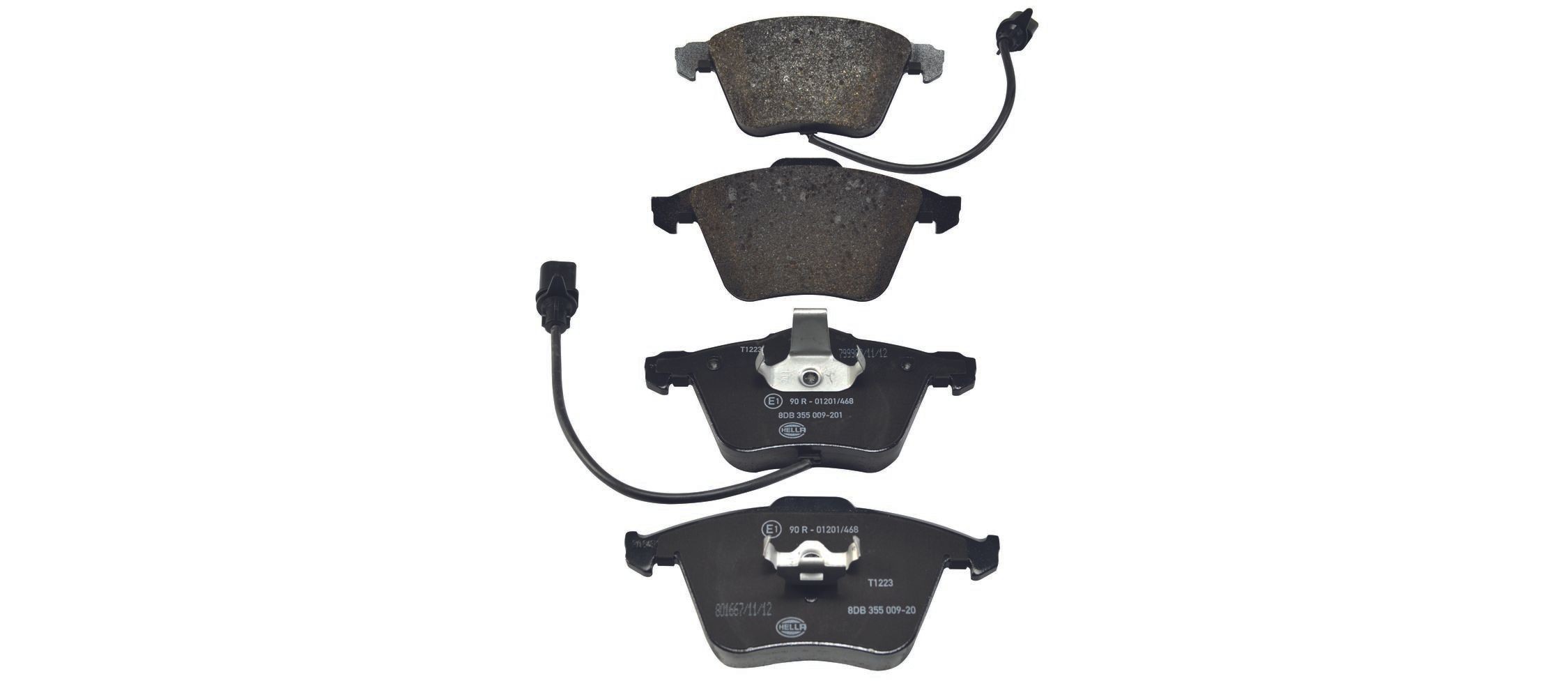 HELLA Brake pad set Article number: 8DB 355 009-201 cheaply