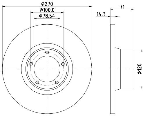 HELLA Brake pad set Article number: 8DB 355 014-671 cheaply