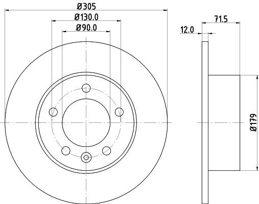 HELLA Brake disc Article number: 8DD 355 129-201 cheaply
