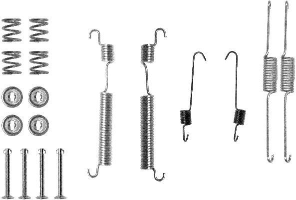HELLA 8DZ 355 200-691 Tilbehørssæt, bremsebakker PONY 1.3 69 HK Benzin 1995