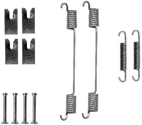 HELLA 8DZ 355 200-751 Tilbehørssæt, bremsebakker DUCATO 2.3 JTD 126 HK Diesel