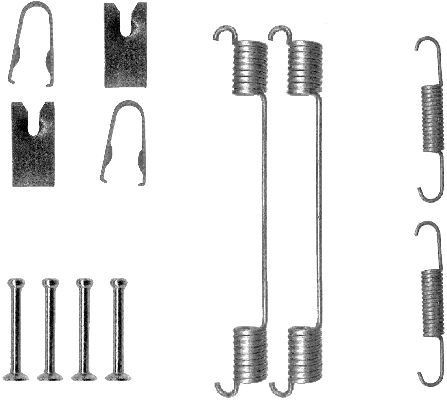 HELLA 8DZ 355 200-871 Lisakomplekt, Piduriklotsid DOBLO 1.8 MPI Flex (1196091) 132 HP Bensiin/etanool